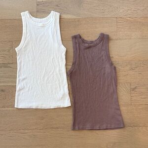 a new day Women's Tank Tops - White and Brown